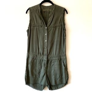 Like New Etienne Marcel Military Green Shorts Romper
